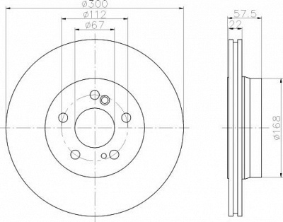 HELLA PAGID 8dd355103421 -  Тормозной диск